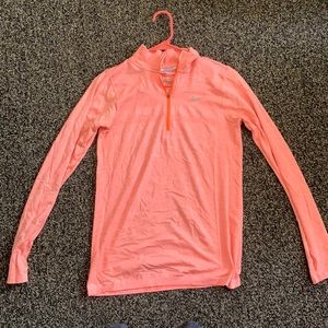 Neon Orange Nike running quarter zip